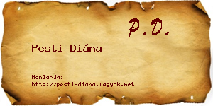 Pesti Diána névjegykártya
